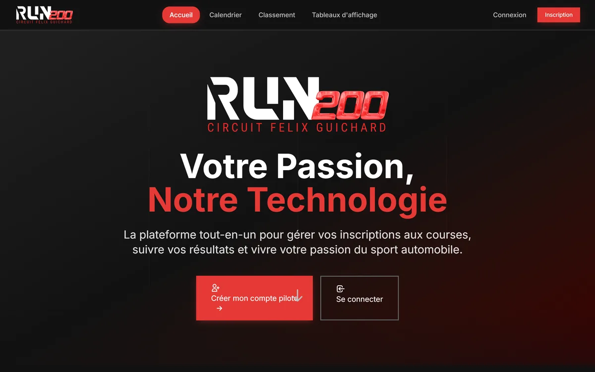 RUN200 — plateforme de gestion de courses